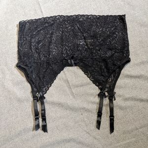 👑Black Lace Thick Garter Belt Queen